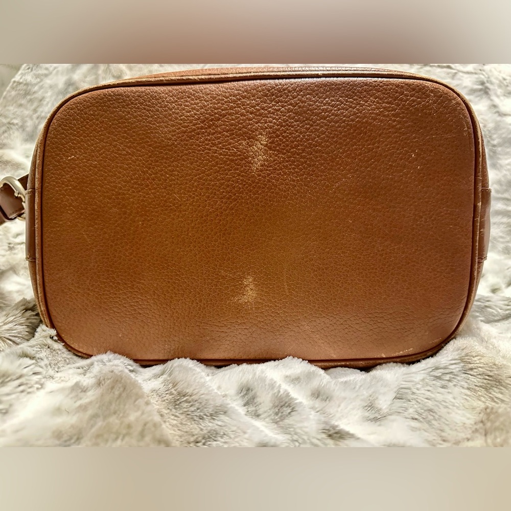 Burberry Tan Leather Drawstring Shoulder Bag - Picture 6 of 9